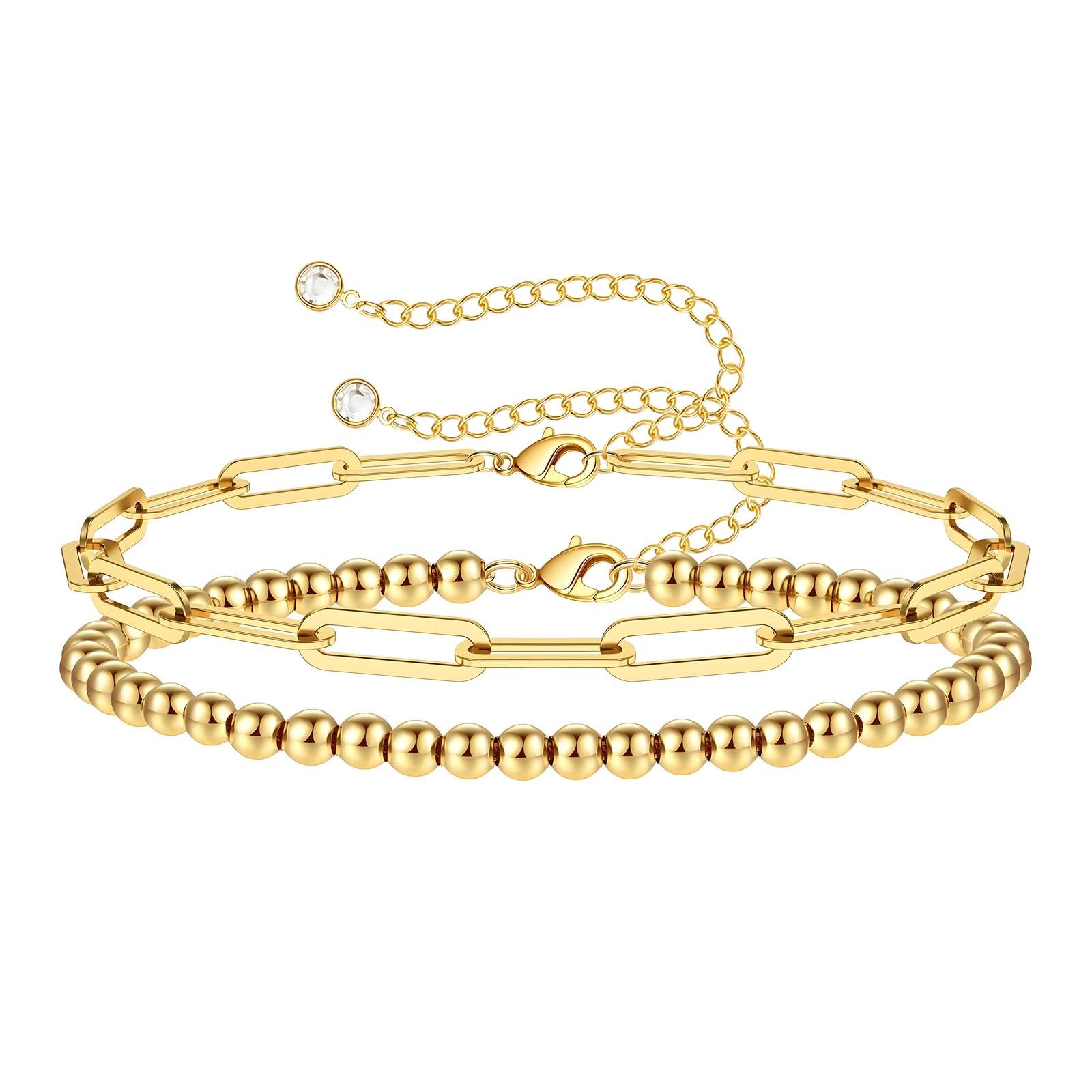 Dainty Gold-Plated Beaded Bracelet