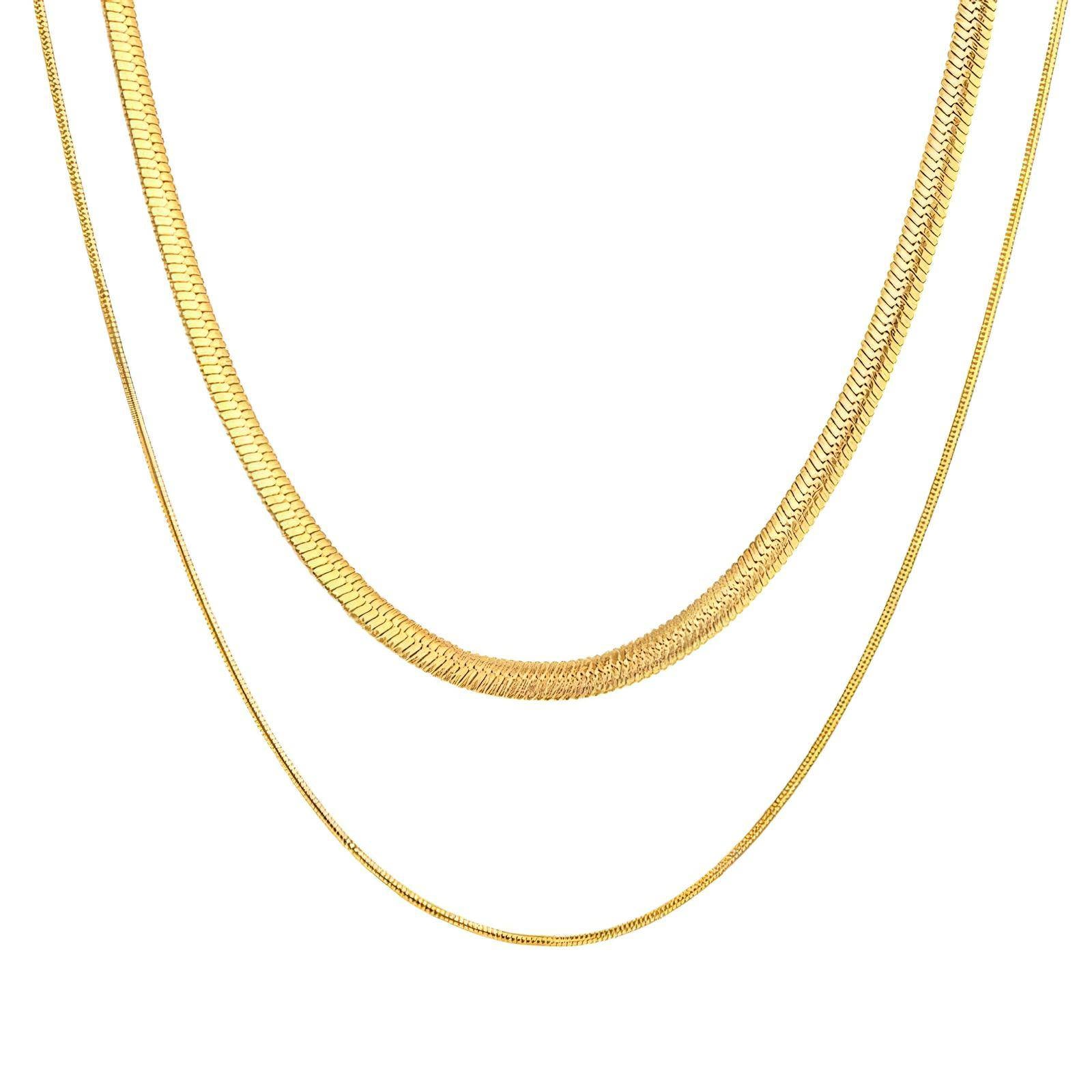 Gold-Plated Layered Necklace