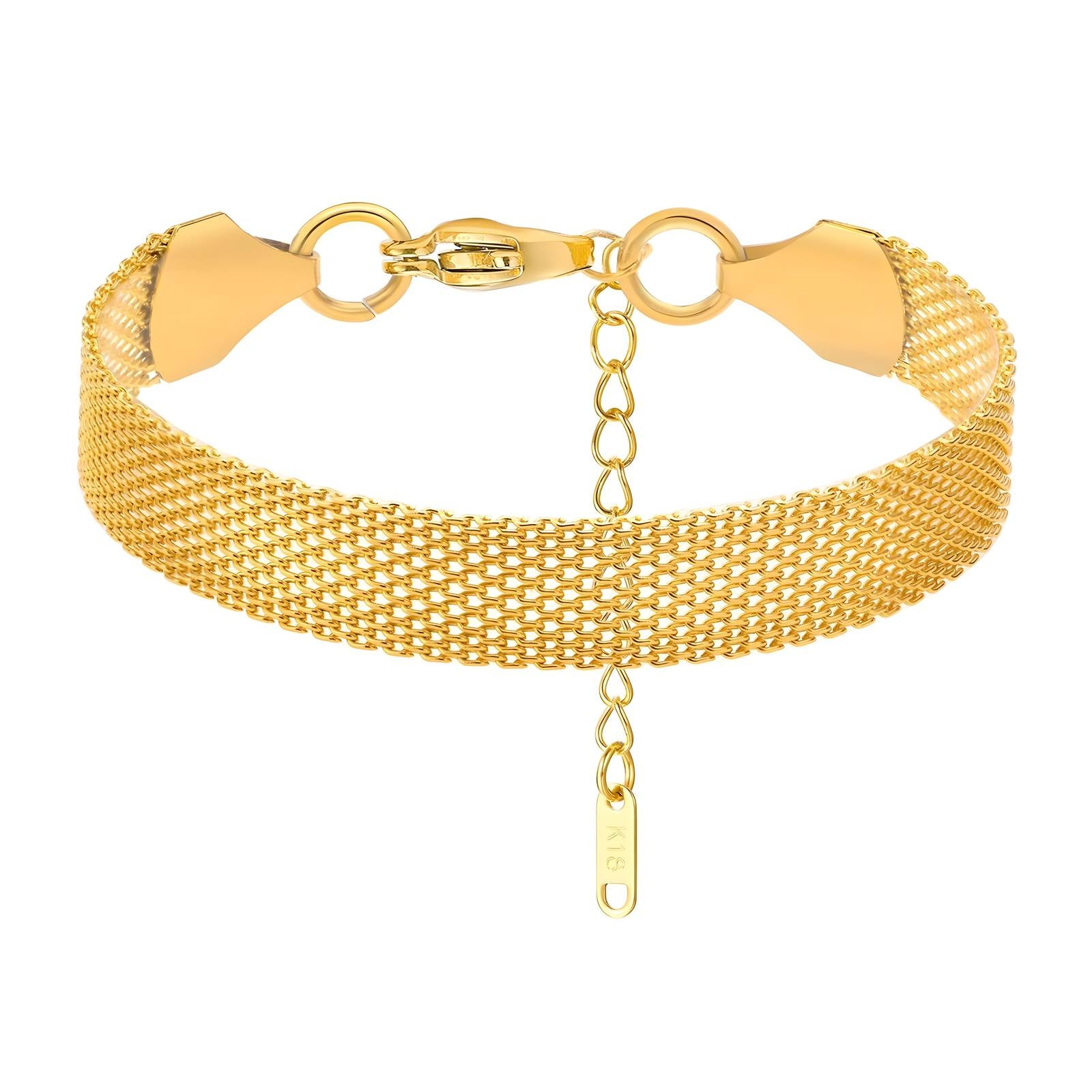 Gold-Plated Mesh Bracelet