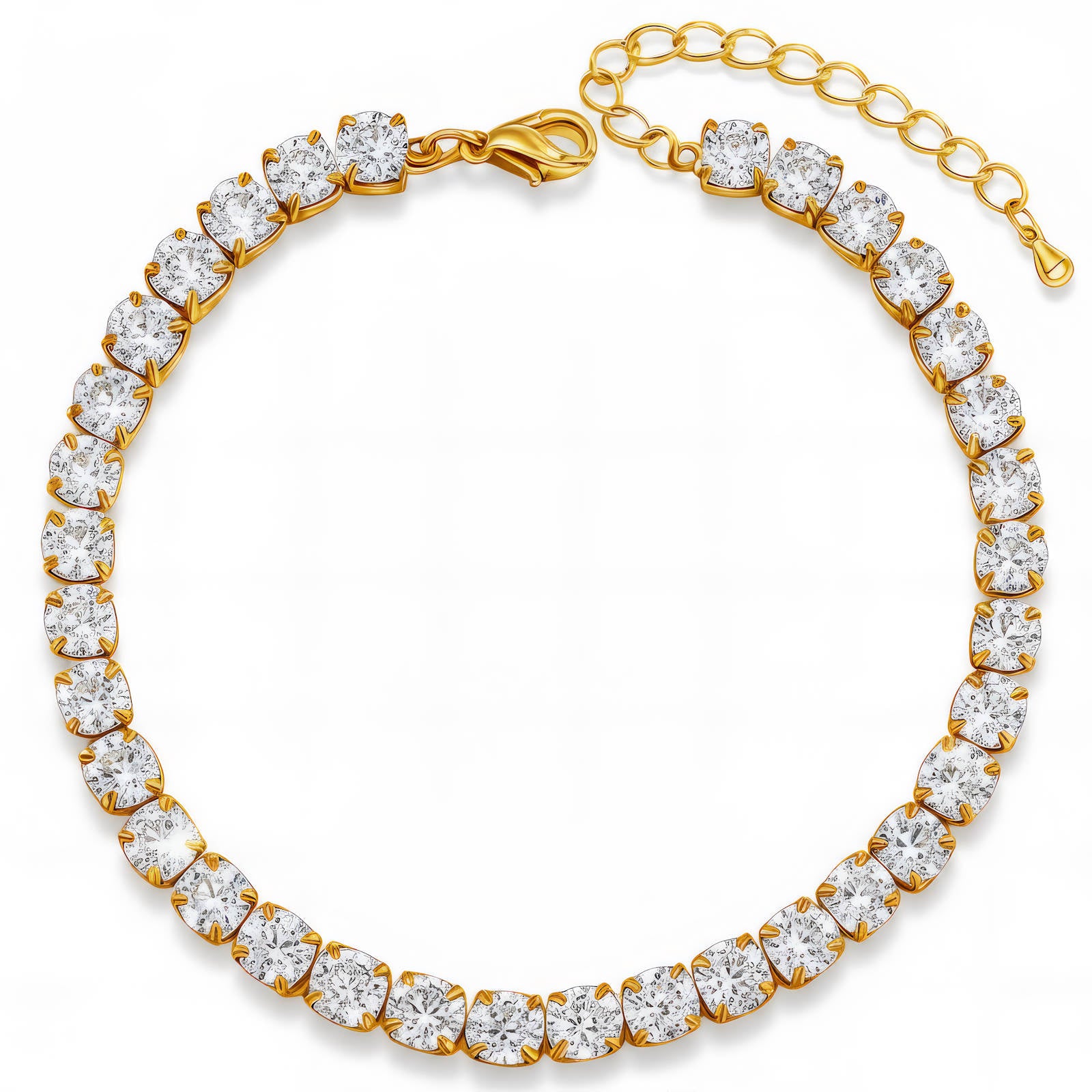 Gold-Plated Sparkling Tennis Bracelet