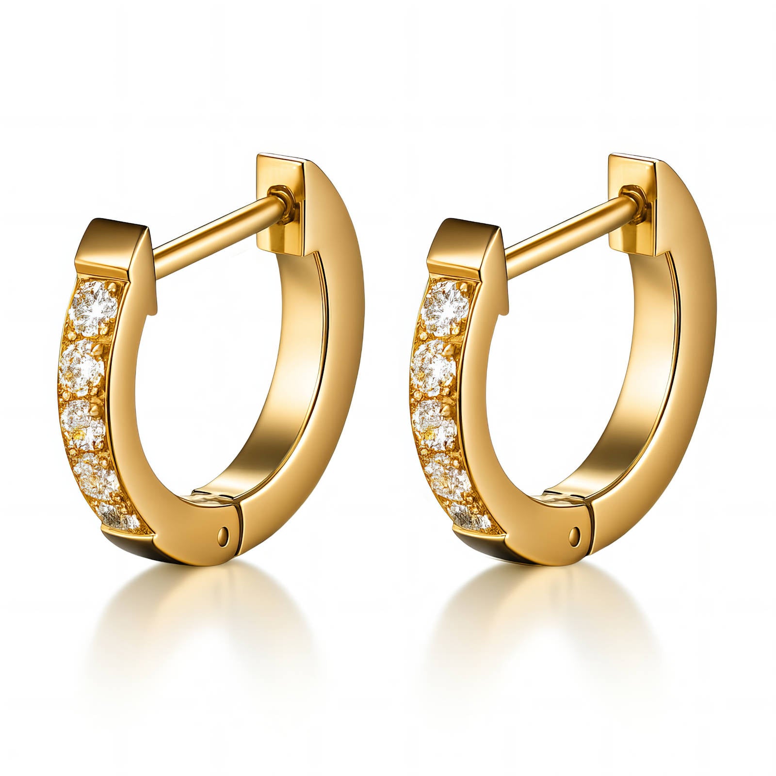 Gold Huggie Hoop Earrings